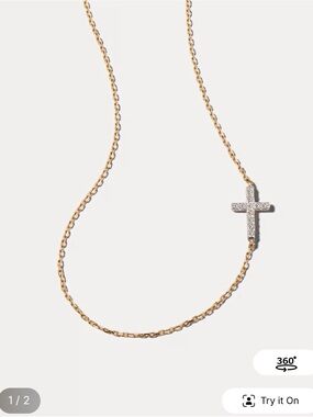 Kendra Scott Fine Jewelry - 14k gold Necklace with Pavé diamond Cross Pendant